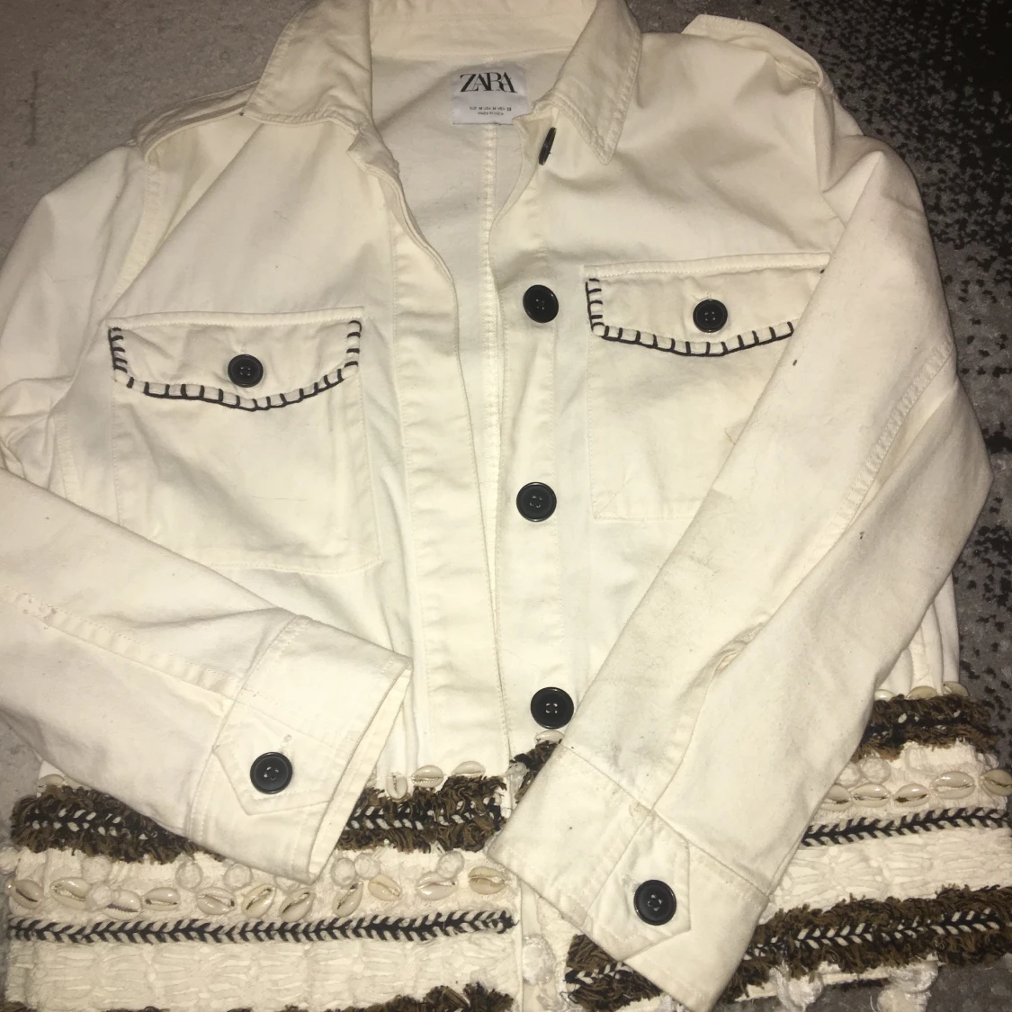 Offwhite detaljerad jeansjacka st M - 91