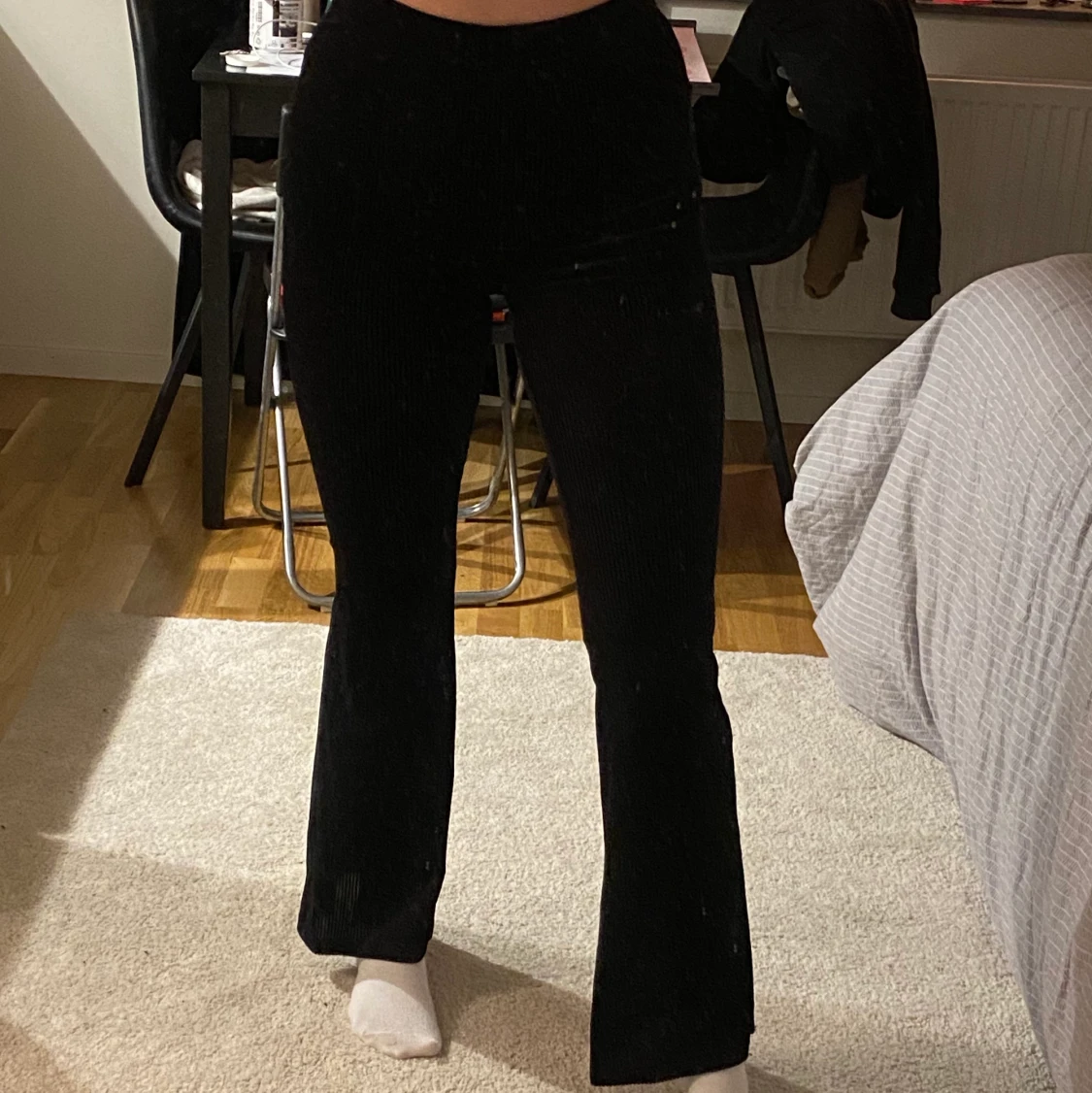 ribbade sammetsbyxor - 91