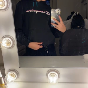 Champion Hoodie - Den har Andvände ett fåtals gånger. Den är äkta och passar även mig som är ungefär 150cm lång. Den kostar 150kr+ frakt.