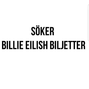  - Söker biljetter till konserten, lyckades inte få tag i biljetter, och är väldigt ledsen över det. Söker 1-2 st! Pris kan diskuteras