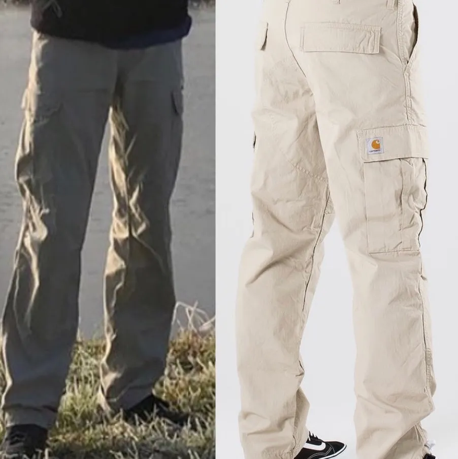 As nice baggy carhart cargo pants i as rare colorway vit/beige. Cond 7,5/10 har lite färg i en av fickorna. Jeans & Byxor.