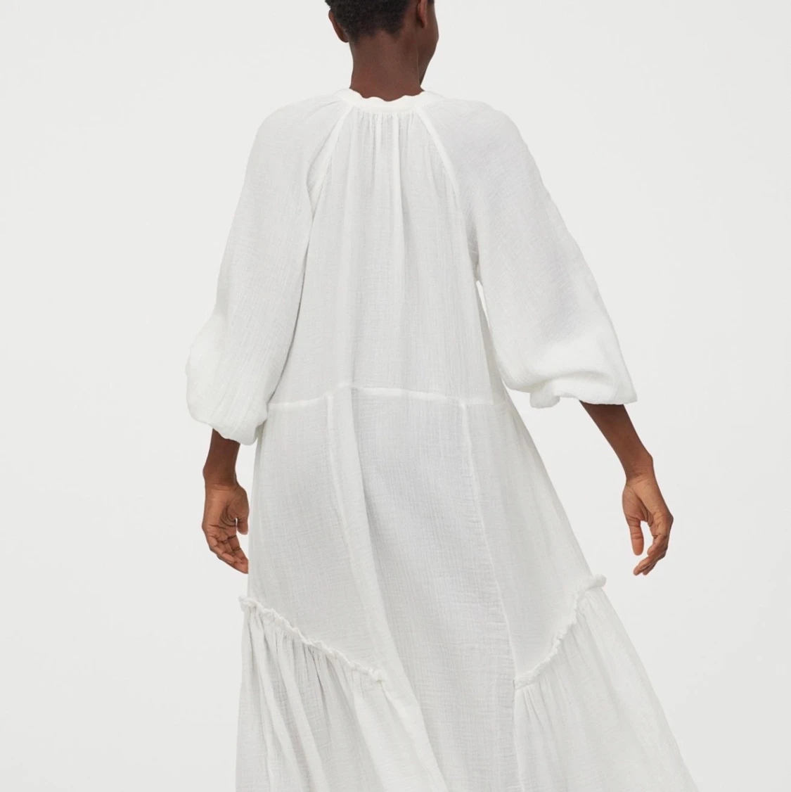  H&M populära ombloggade vit kaftan strl - 91