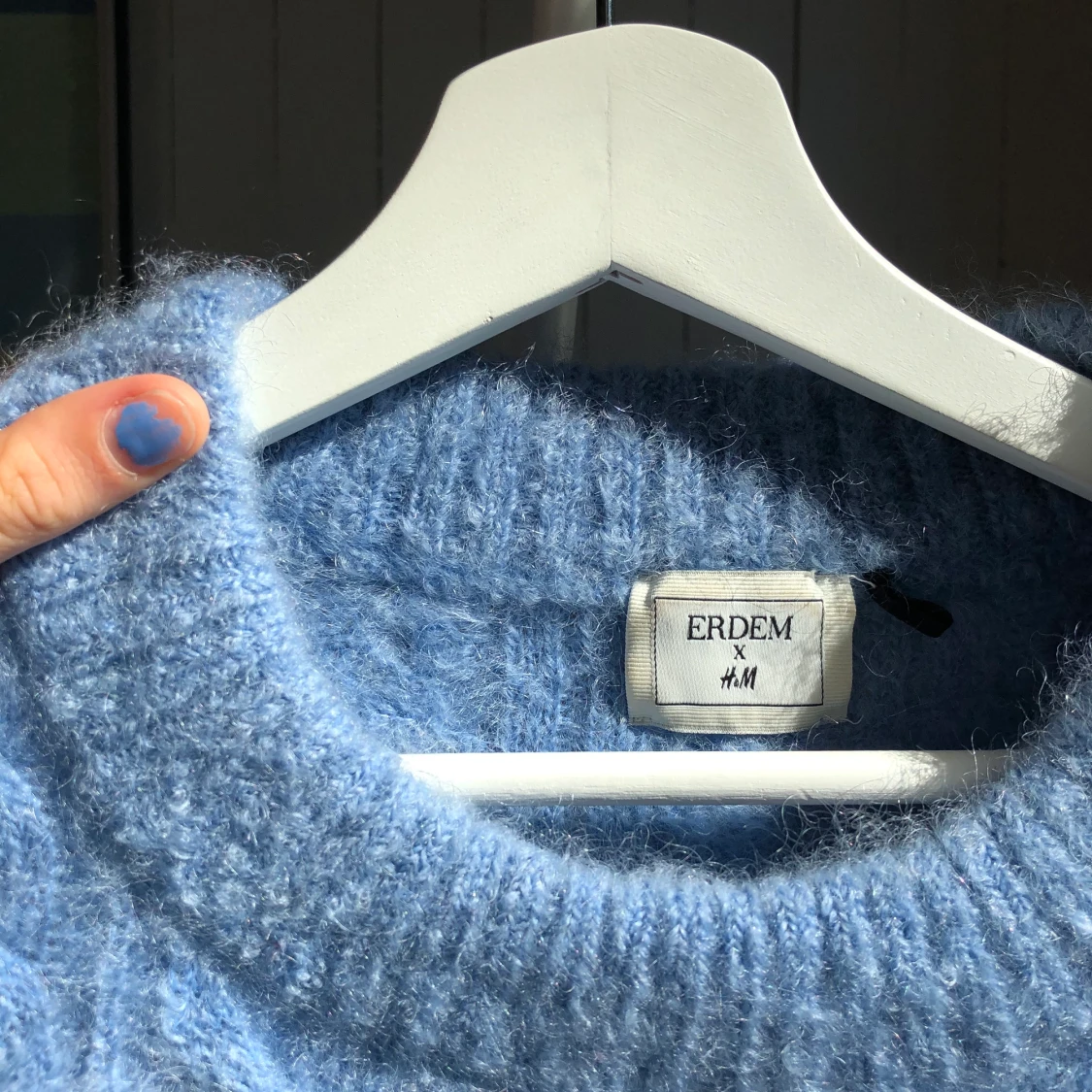 Stickat croppad tröja  - 90