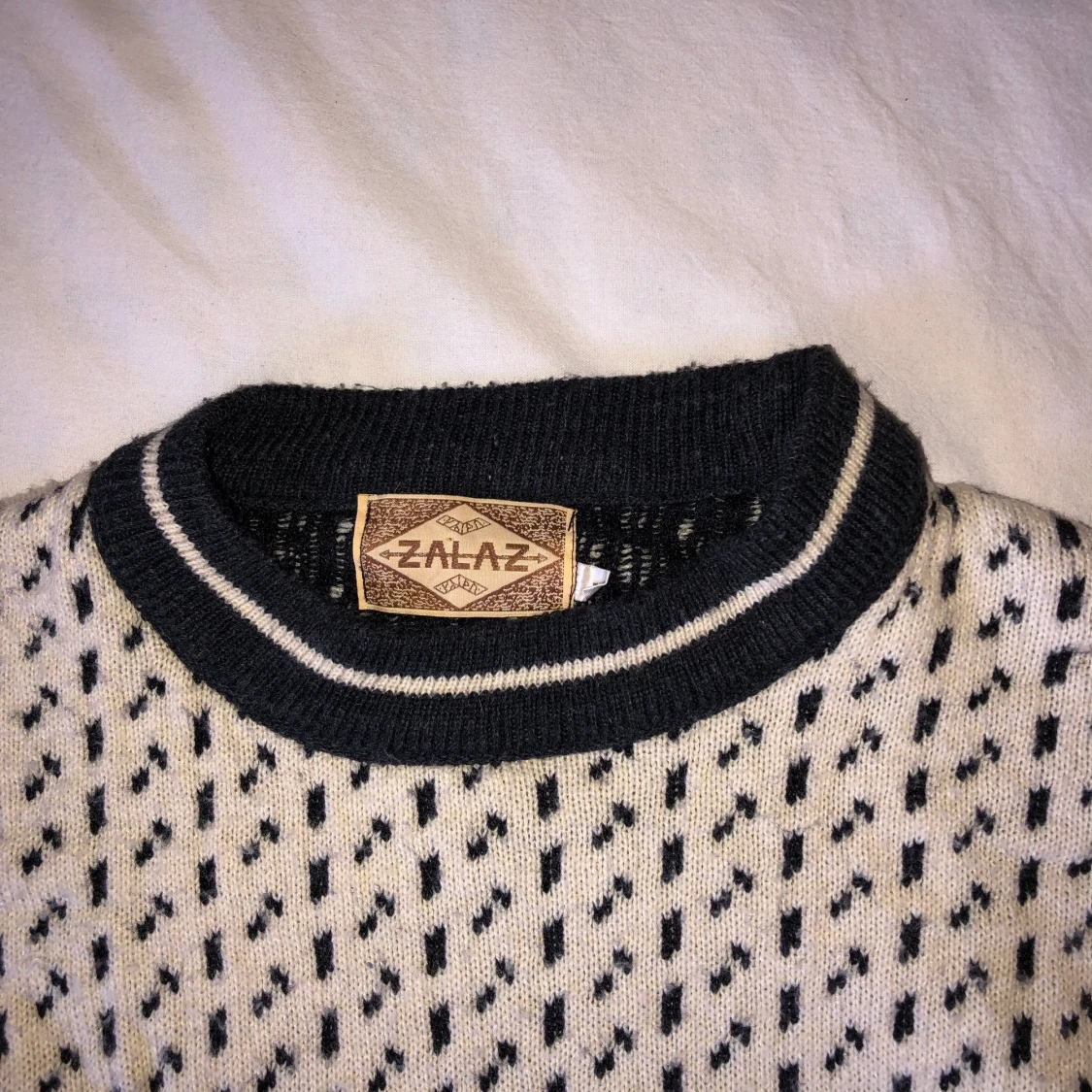 Stickad farfar-tröja - 91