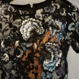 Paljettopp - Så snygg, lite genomskinlig paljettopp som tyvärr är lite liten för mig. Passar xs-s. 