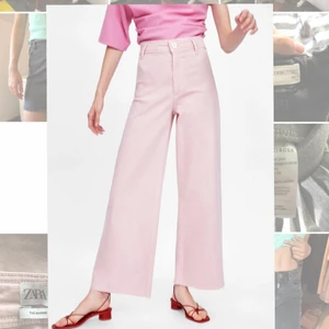 Rosa zara jeans  - Säljer dessa snygga byxor pga dem är lite stora för mig men skulle passa perfekt på 36-38, använt bara ett fåtal gånger, originalpriset är 399kr🛒💕