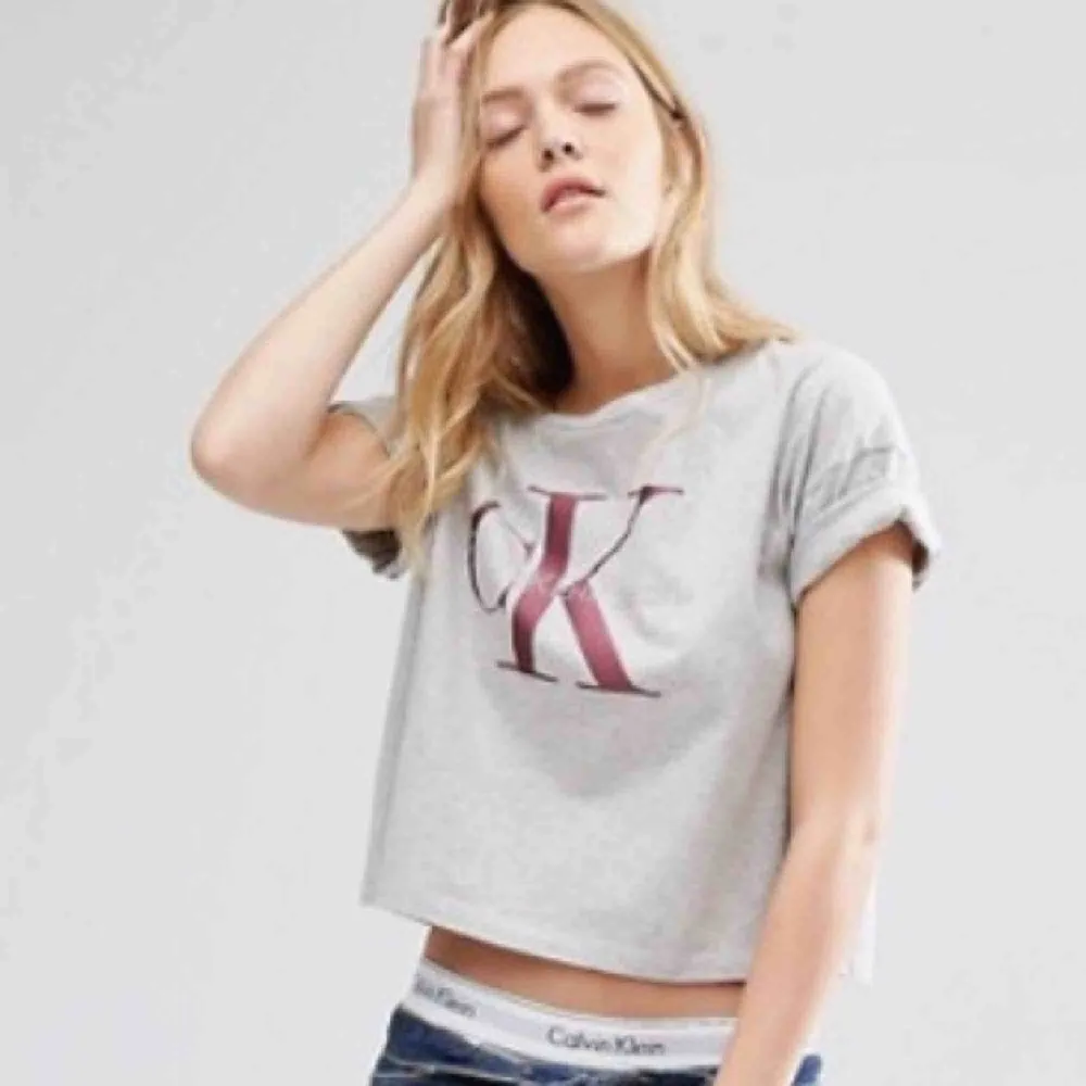 Jättefin T-shirt från Calvin Klein. Lite kortare i modellen och ”vidare” i ärmarna. Knappt använd. Köparen står för ev fraktkostnad ✨✨. T-shirts.