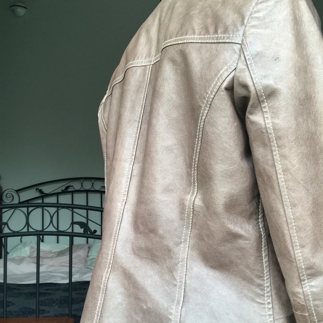 Brun skinnjacka - 90