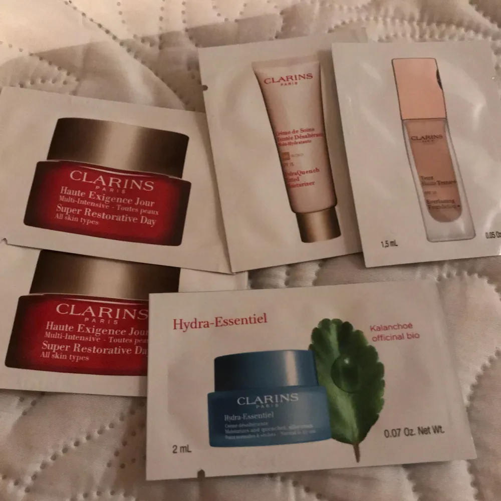 Samplers clarins. Övrigt.