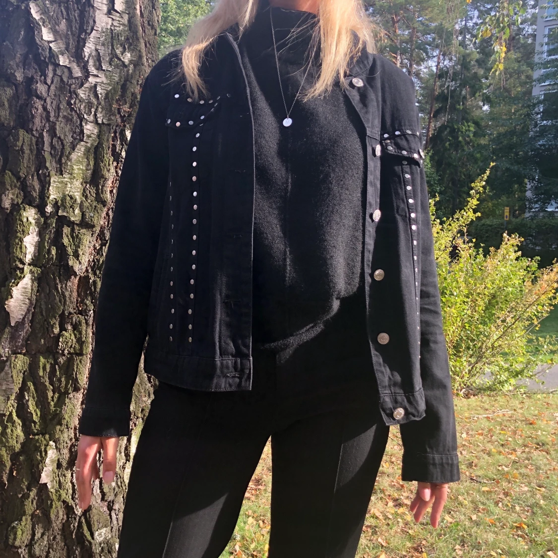 Svart jeansjacka