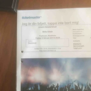  - Biljetter till billie eilish den 15 februari i fryshuset, stockholm. 