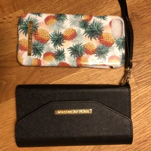 iPhone 8 skal - Skal från min gamla iPhone 8, bra skick, inga sprickor, ananas skalet har magnet och passar till fodralet. Pris kan diskuteras. Fodralet och skalet kan säljas separat 