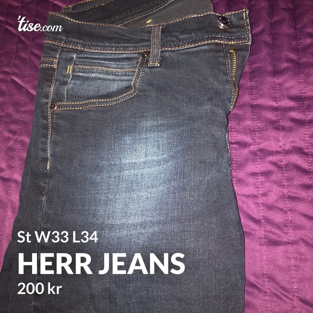 Herr jeans, i nyskick, st W33 som motsvarar st M, för mer bilder skriv. Jeans & Byxor.