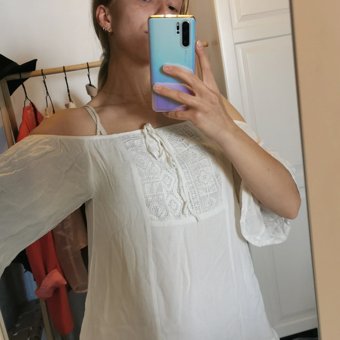 Vit sommarklänning  - 90