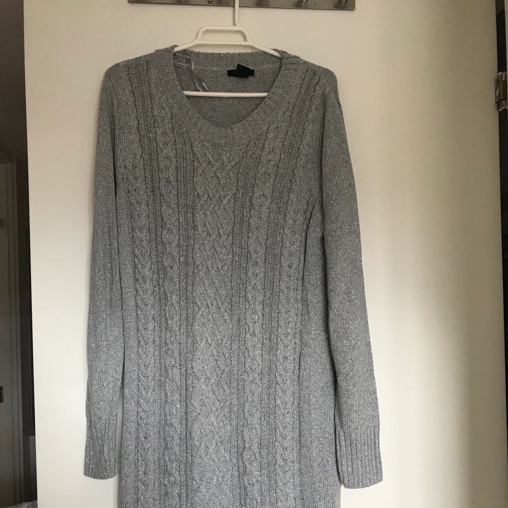 Knitted winter grey dress. Klänningar.