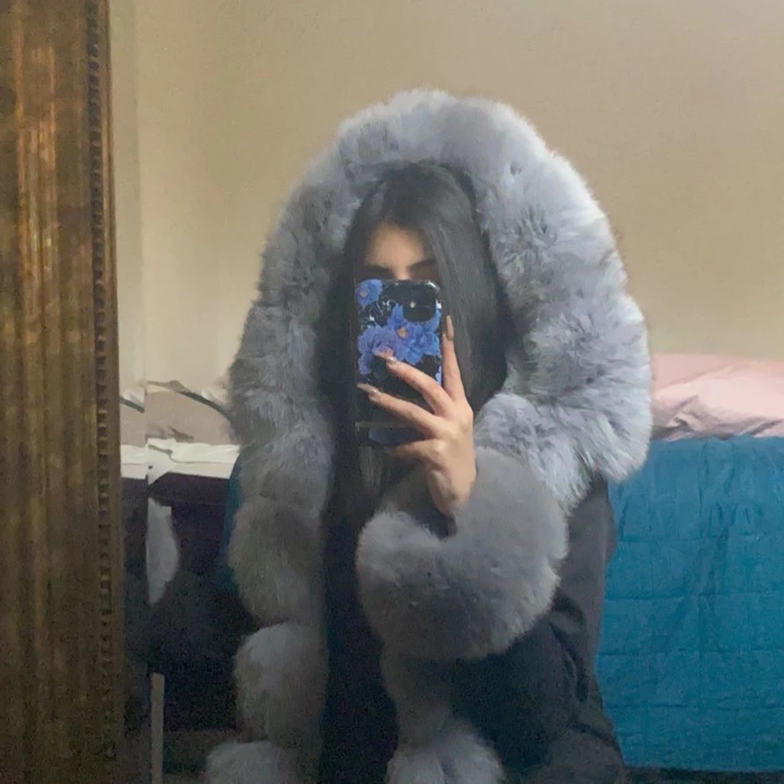 Grå parka jacka - 90