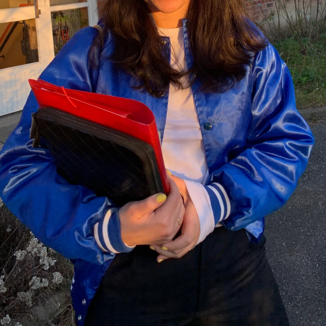 Blå baseballjacka - 90