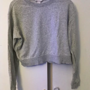 Grå tröja - Snygg grå tröja från HM, är ganska kort. Säljer för att den inte längre används. Frakt tillkommer 