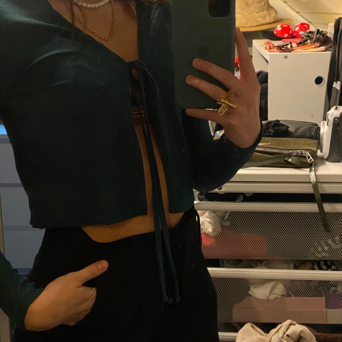 Tröja med knyte över brösten - 90