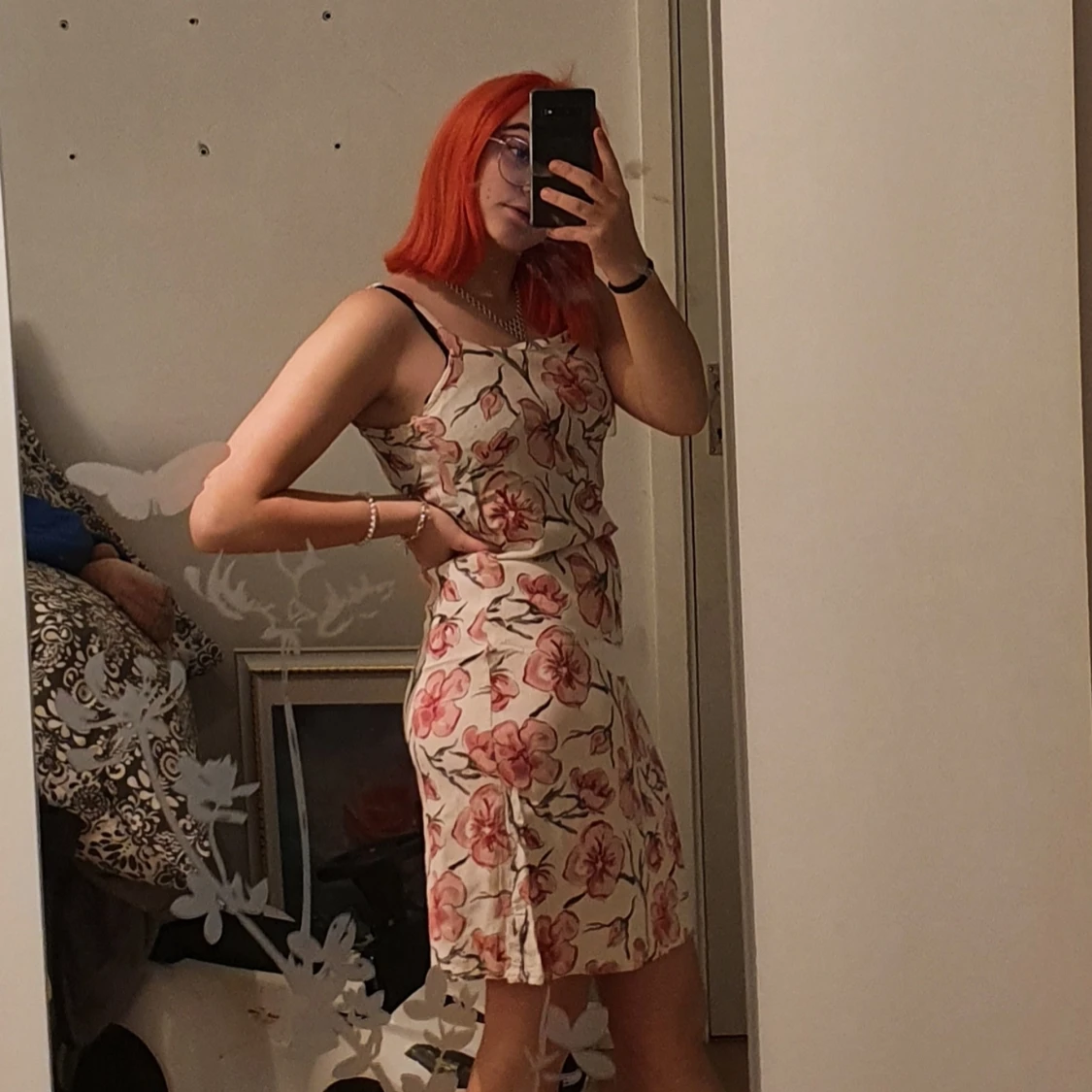 Blommig klänning  - 91