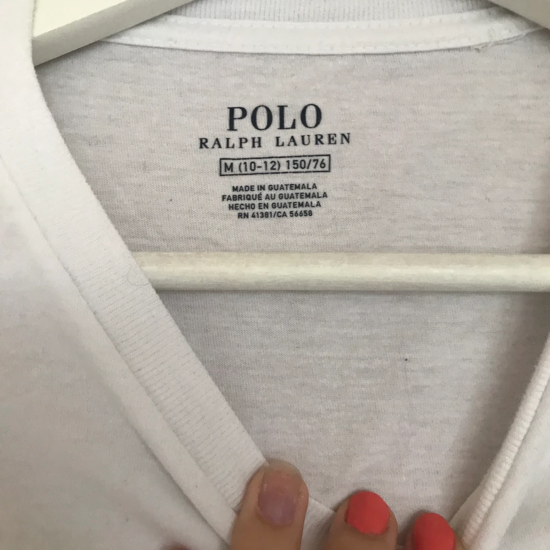 Vit polo sweatshirt/långärmad  - 90