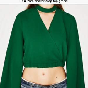 Dressy Zara green chocker top with Bell sleeves