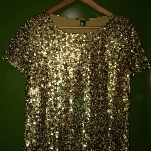  - GuldGlittrig tröja ,m  Swish el kontant vid Ropsten eller Åhléns city Skickas endast via Swish mottagaren står för portot.