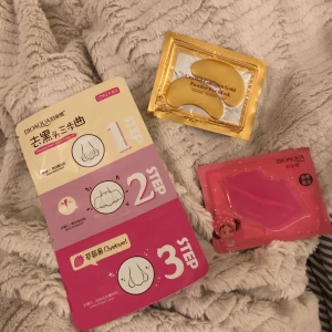  - Skönhetspaket nr 2! K-beauty 🍑 ink kylande ögonmask med guldcollagen, läppmask med en plumping effekt och en näsmask mot porer. Frakt på 9kr tillkommer! Värde över 150kr ❤️