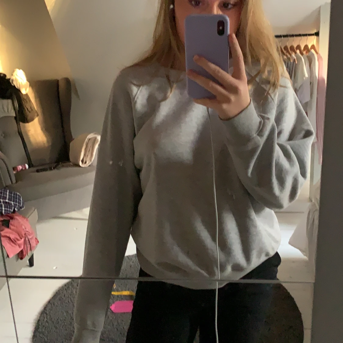 Grå swetshirt  - 90