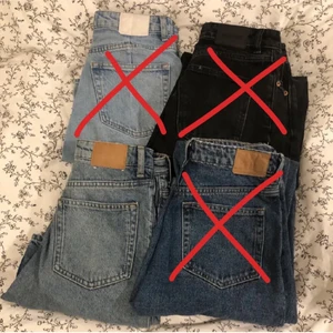 Weekday jeans - ENDAST DE MELLANBLÅA KVAR Säljer dessa jeansen från weekday. Alla är i jättefint skick o säljs för att de antingen är för korta eller små för mig. Modellerna är ace, lash och meg. Skriv privat för mer info eller bilder och priset är styckvis men helt diskuterbart!