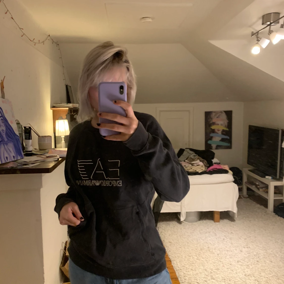 Mörkgrå sweatshirt - 90