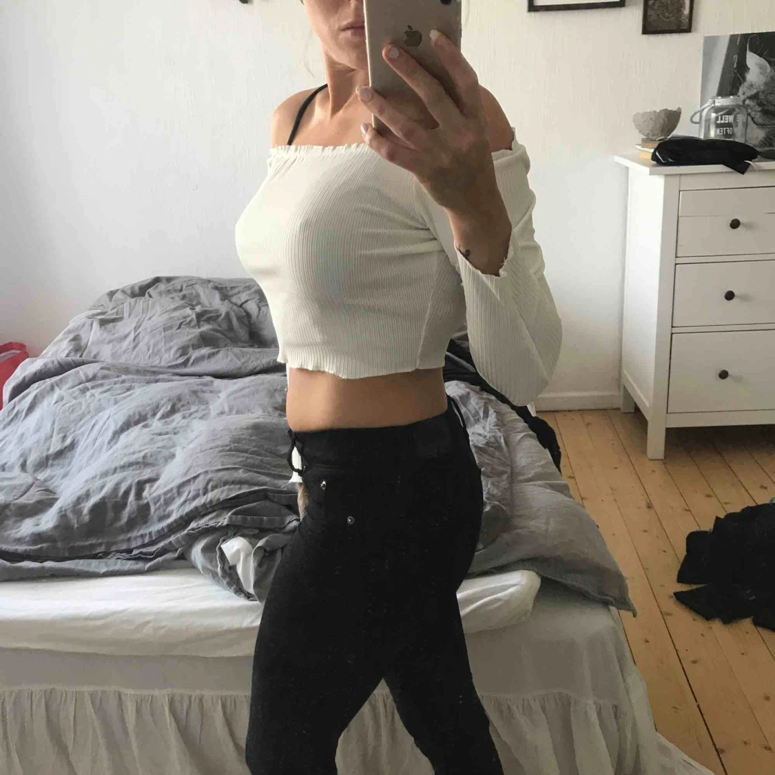 Härligt vit somrig topp  - 90