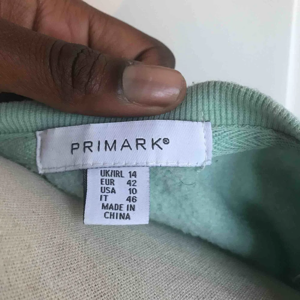 Mintgrön sweatshirt köpt på Primark i London, storlek 42. Möts upp i Skellefteå, annars fraktar jag.❇️(30+frakt)❇️. Hoodies.