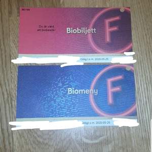 En biobiljett plus en biomeny 