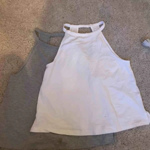  - Två stycken linnen, ett grått och ett vitt. Båda två är exakt lika dana, de är hög i halsen och har en. Öppning i ryggen