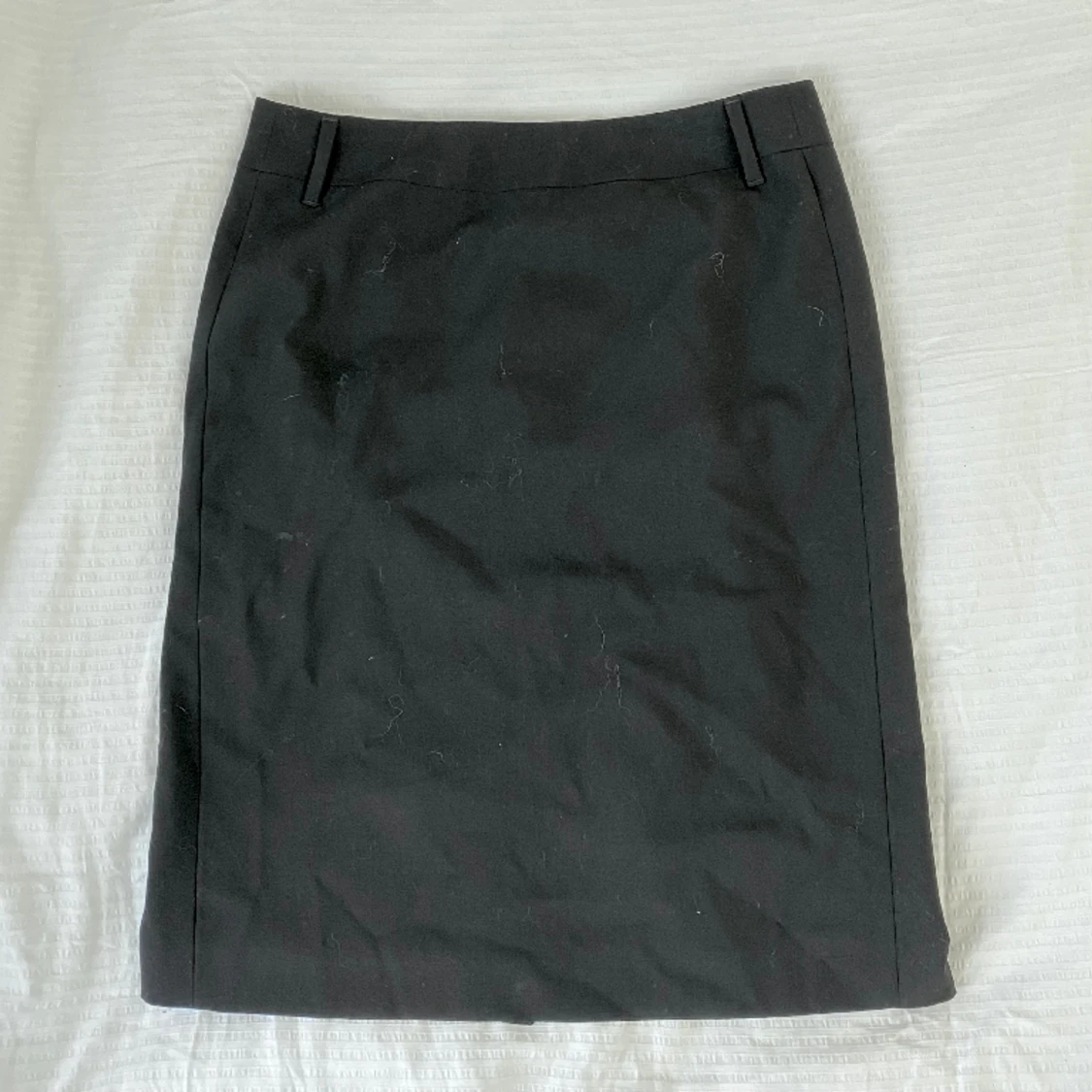 Lågmidjad svart kostym kjol - 90