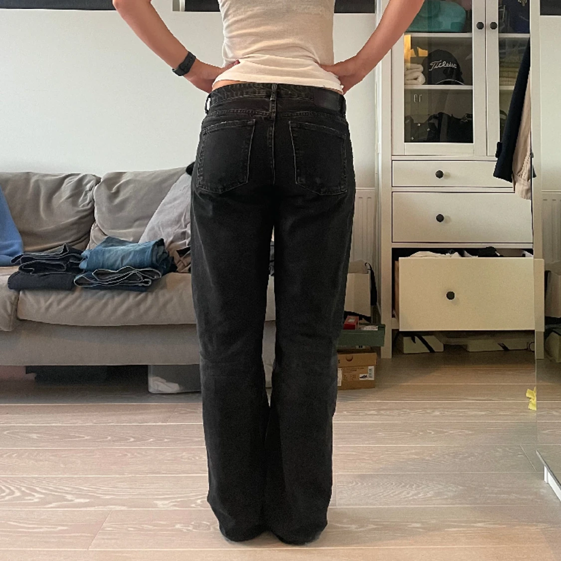 ZARA Midwaist Jeans 38 Svarta - 91