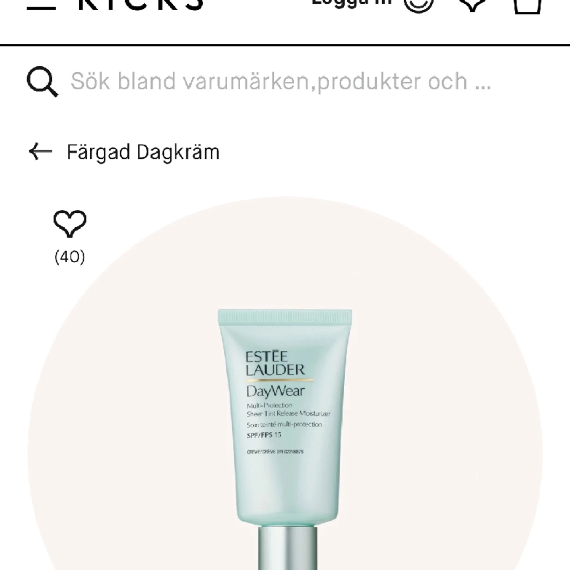 Helt ny tint day cream! säljer för felköp - 90