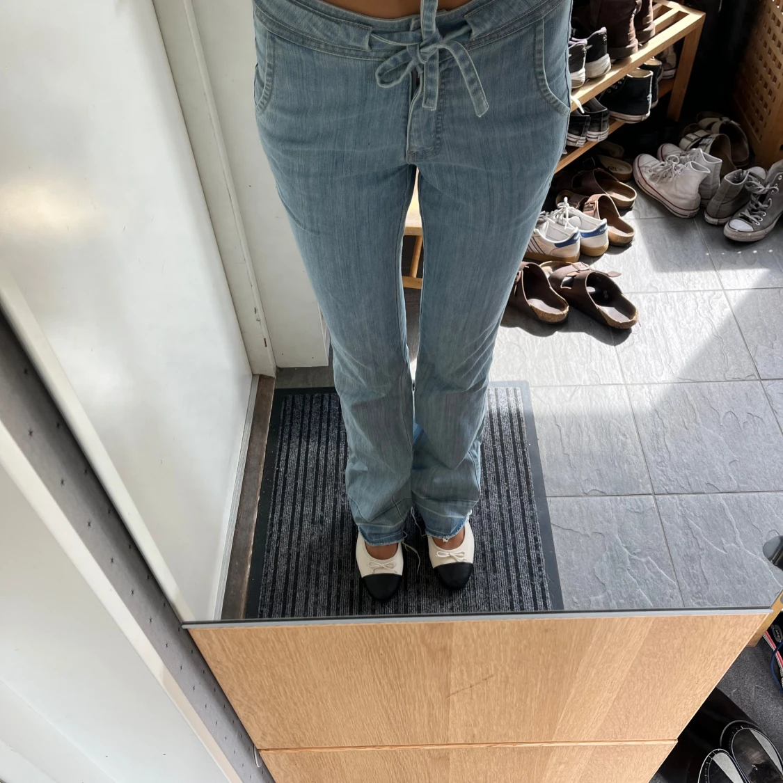 Ljusblå bootcut jeans  - 91