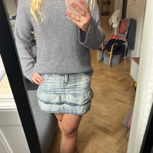 Volangkjol jeans - Volangkjol i jeans, vintage ✨