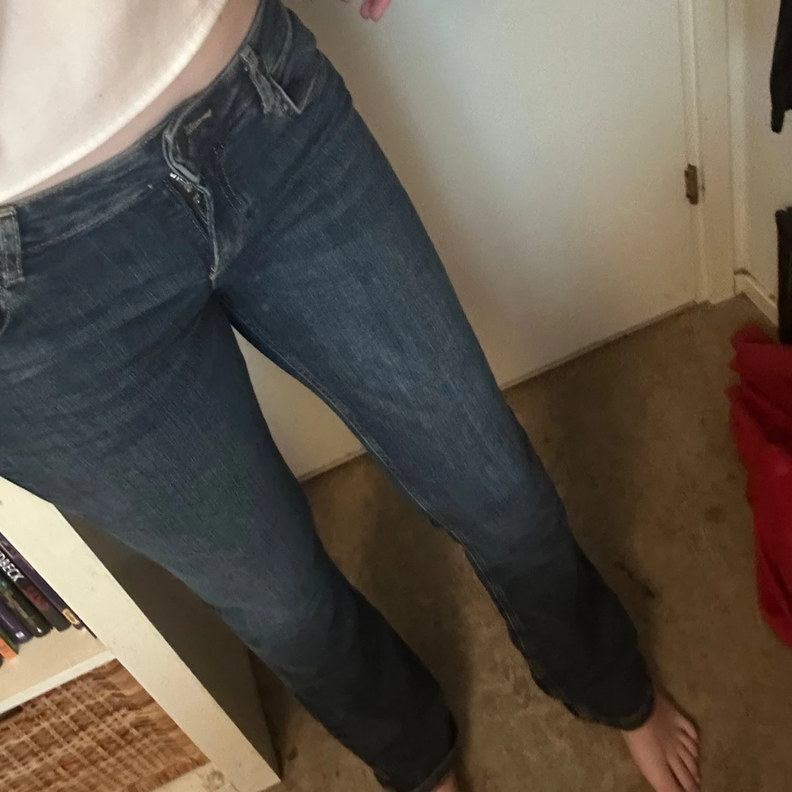 Blå jeansbyxor - 90