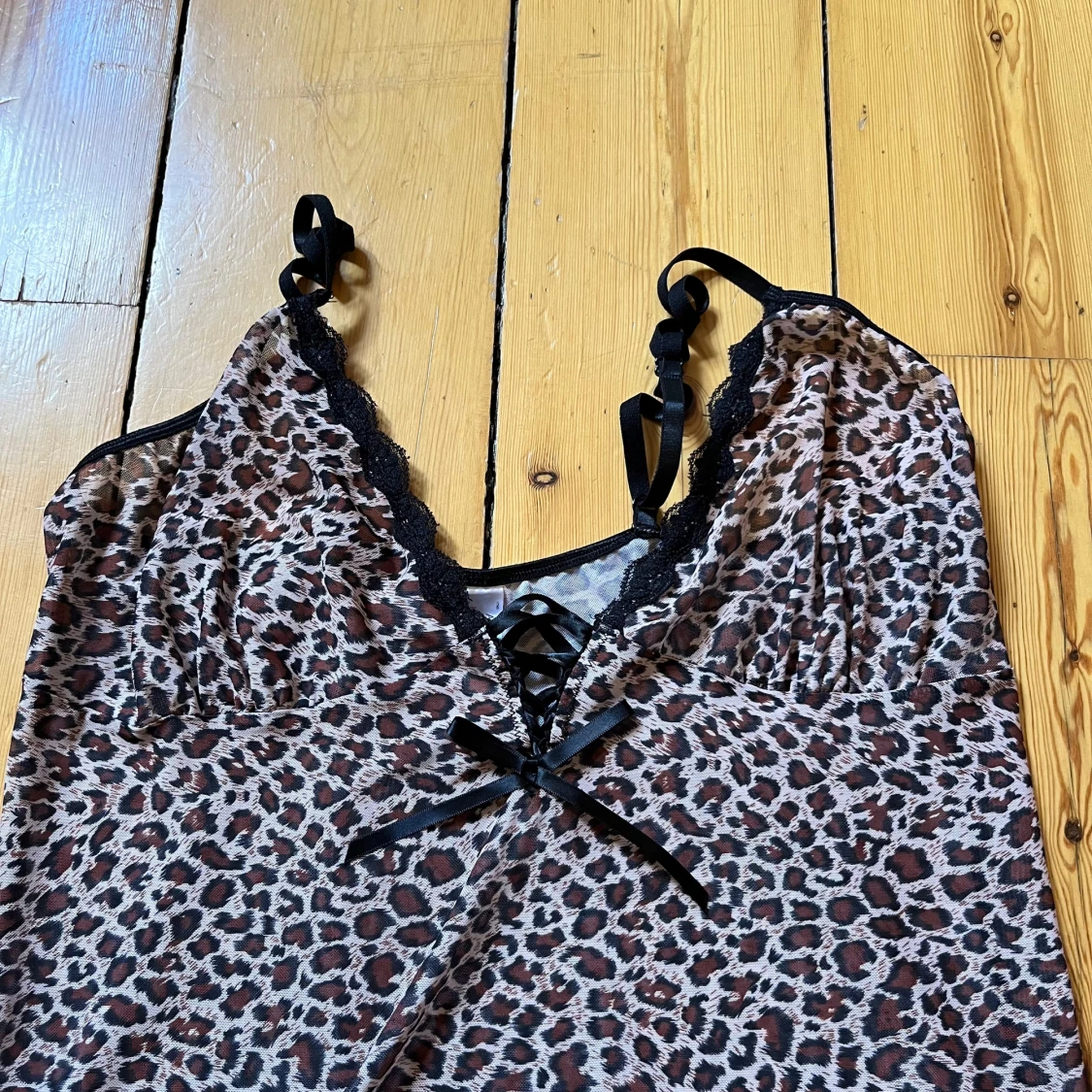 Leopard y2k långt linne  - 91