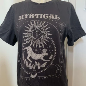 T-shirt med tryck - En snygg t-shirt med coolt tryck knappast använd