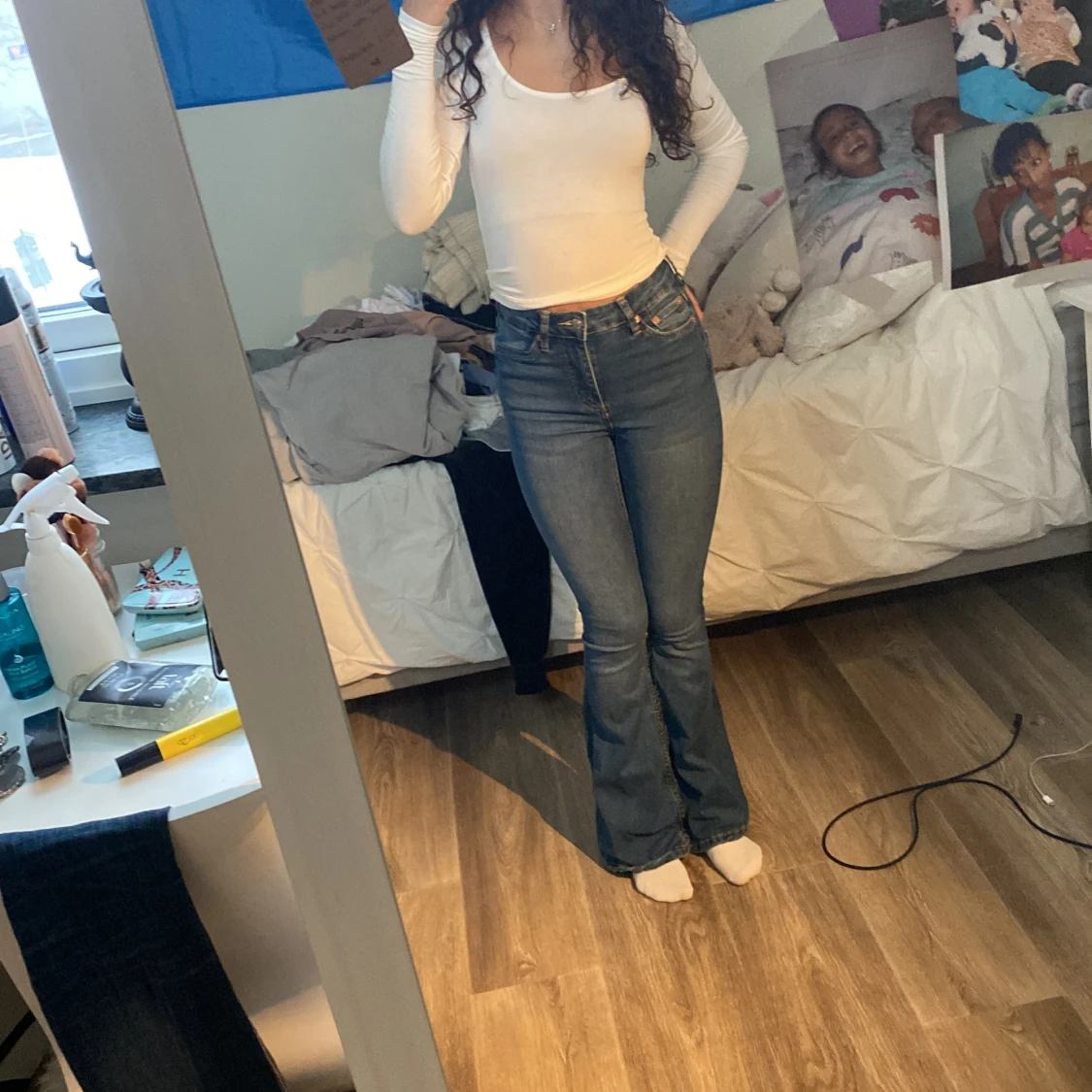 Säljer dessa jeans pga för små🩷 - 90