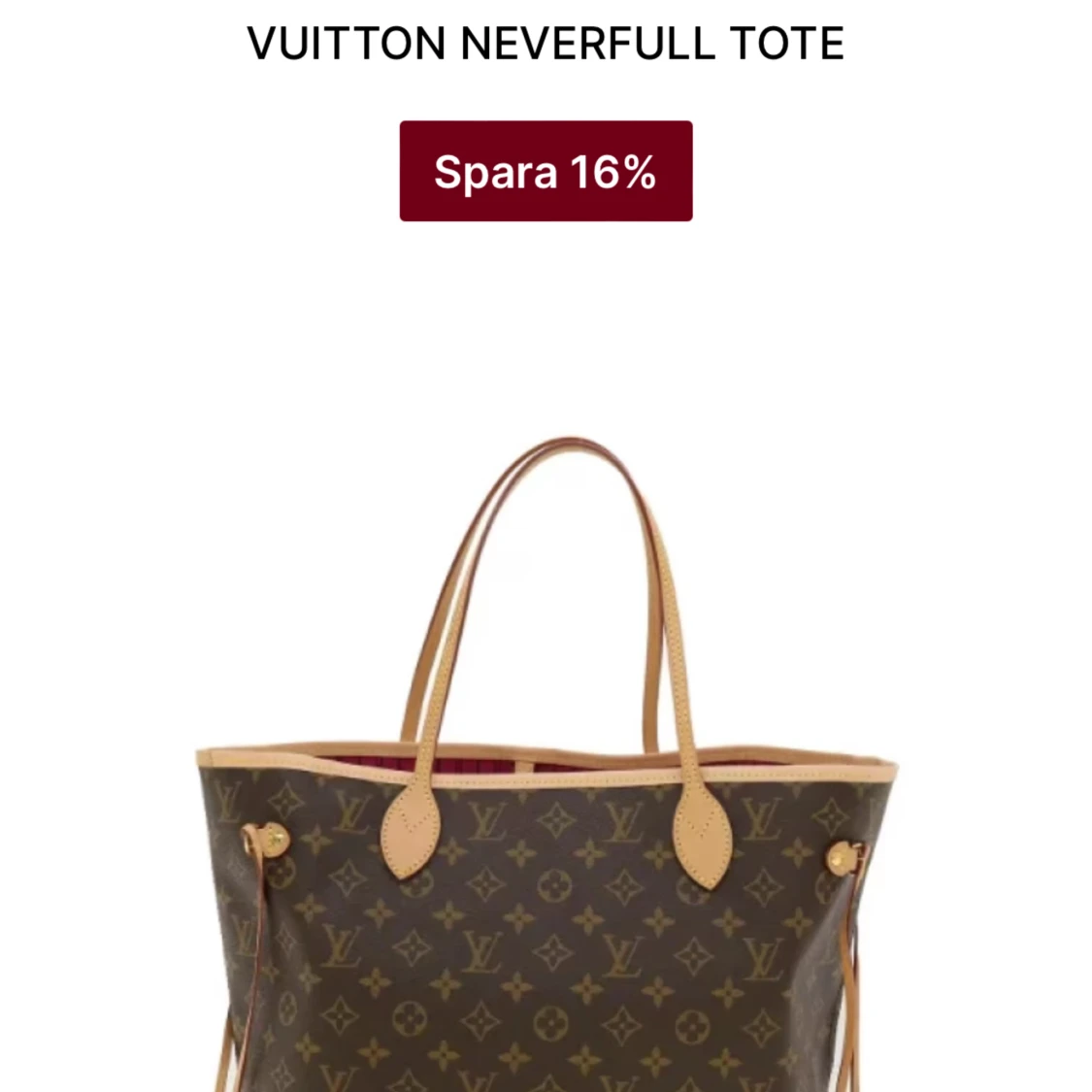 Äkta LOUIS VUITTON VINTAGE  BRUN CANVAS LOUIS VUITTON  - 91