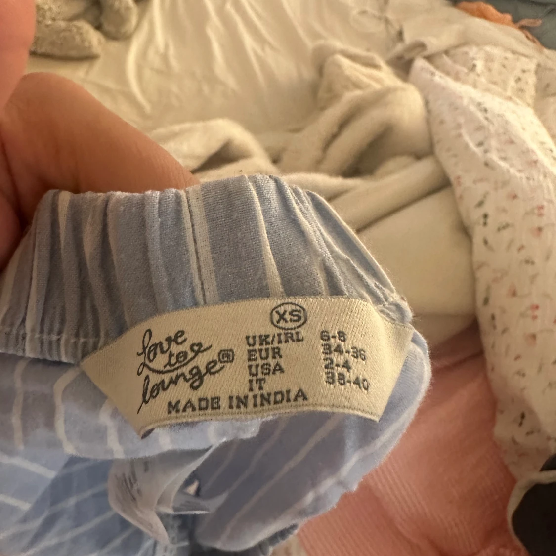 Blå/vita Pyjamasshorts - 90