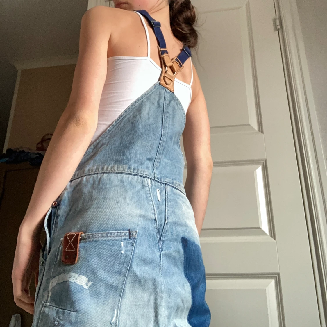 Jeans hängselbyxor - 93