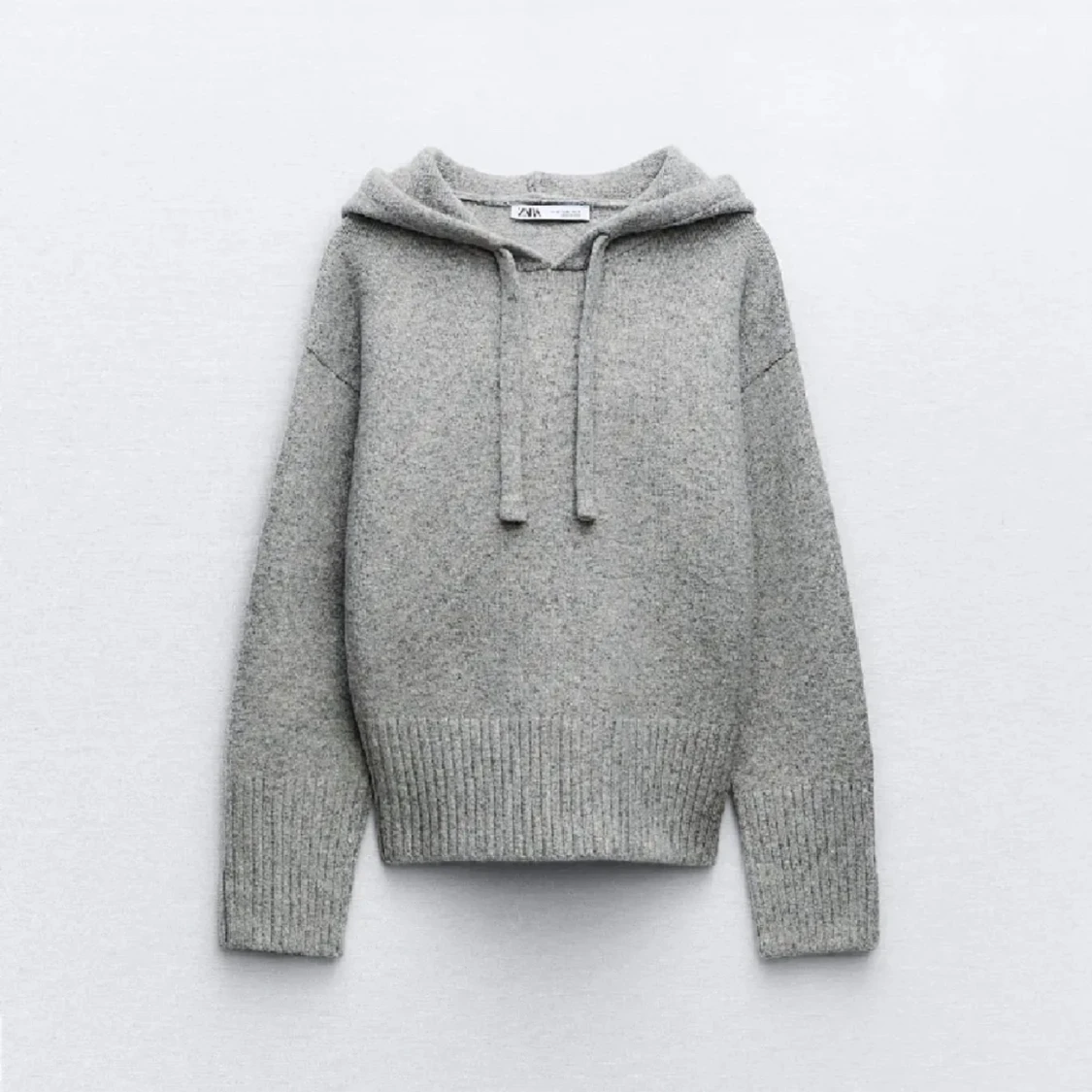 Stickad hoodie