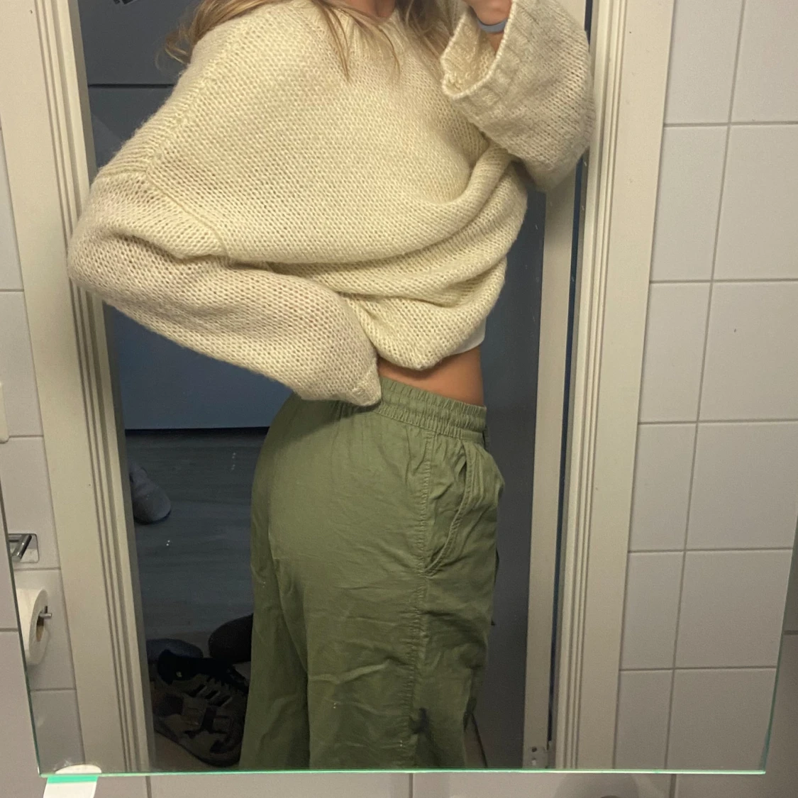 Gröna linne/tygbyxor - 90