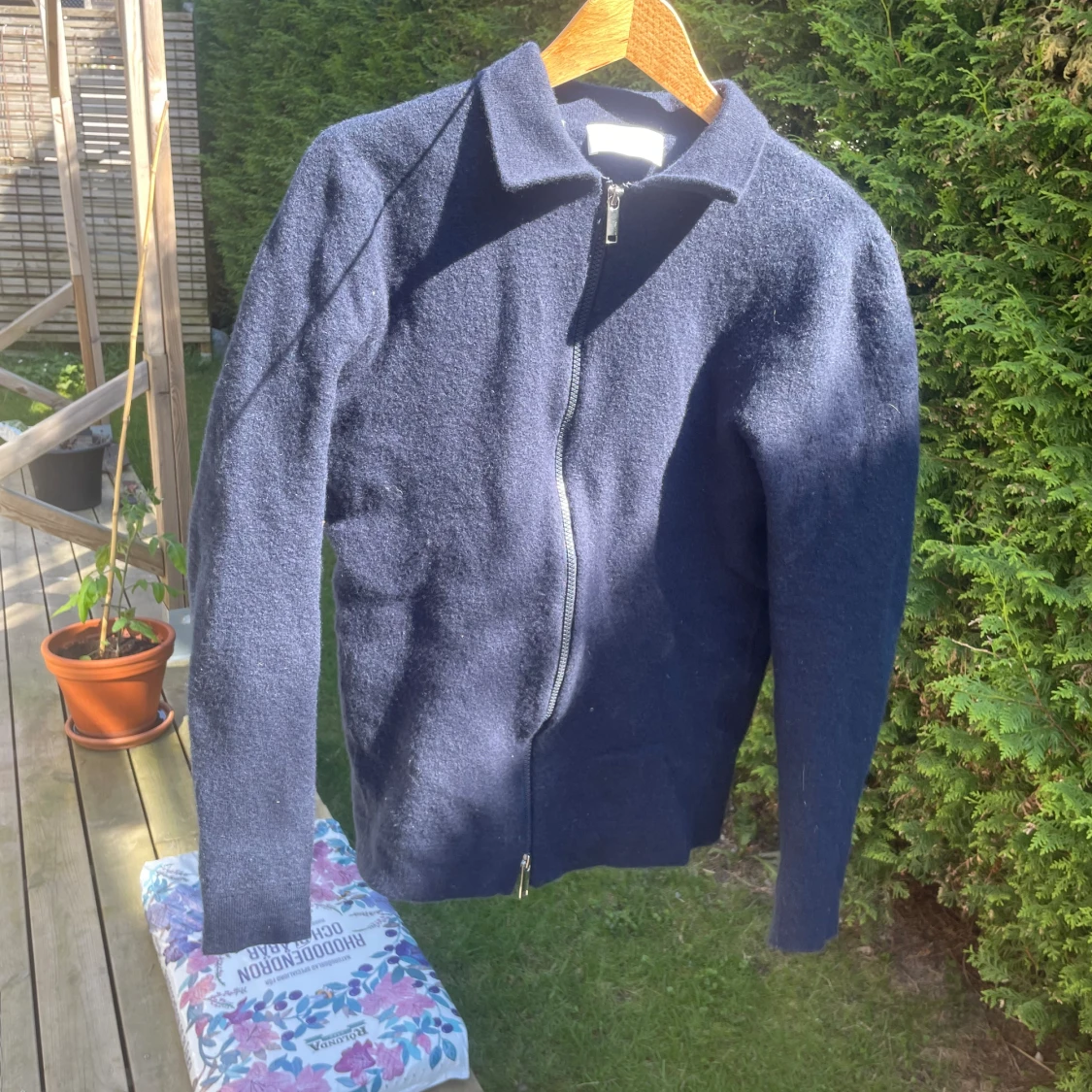 Merinoull fullzip tröja - 90